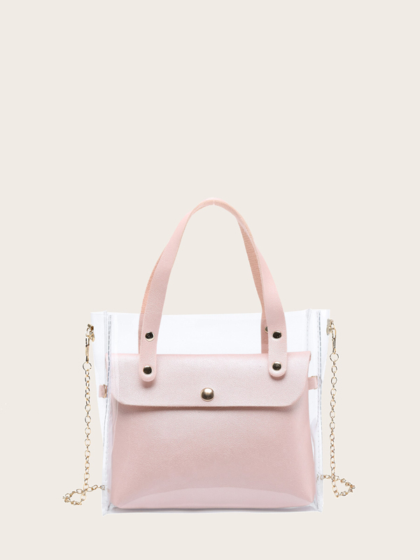 Clear Chain Bag with Inner Pouch Clear Chain Bag with Inner Pouch
